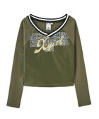 【エックスガール/X-girl】のX-girl/MESH PNEL LS CMPCT TP 人気、トレンドファッション・服の通販 founy(ファニー) ファッション Fashion レディースファッション Fashion for Women カットソー Cut and Sewn Top カーゴパンツ Cargo Pants, Utility Pants グラフィック Graphic, Graphic Design コンパクト Compact, Small Size トレンド Trend, Trending Now 長袖 Long Sleeve, Full Sleeve フロント Front, Front Design プリント Print, Printed Pattern メッシュ Mesh, Net Fabric おすすめ Recommended / Our Picks thumbnail OLIVE|ID: prp329100004824973 ipo3291000000035094632