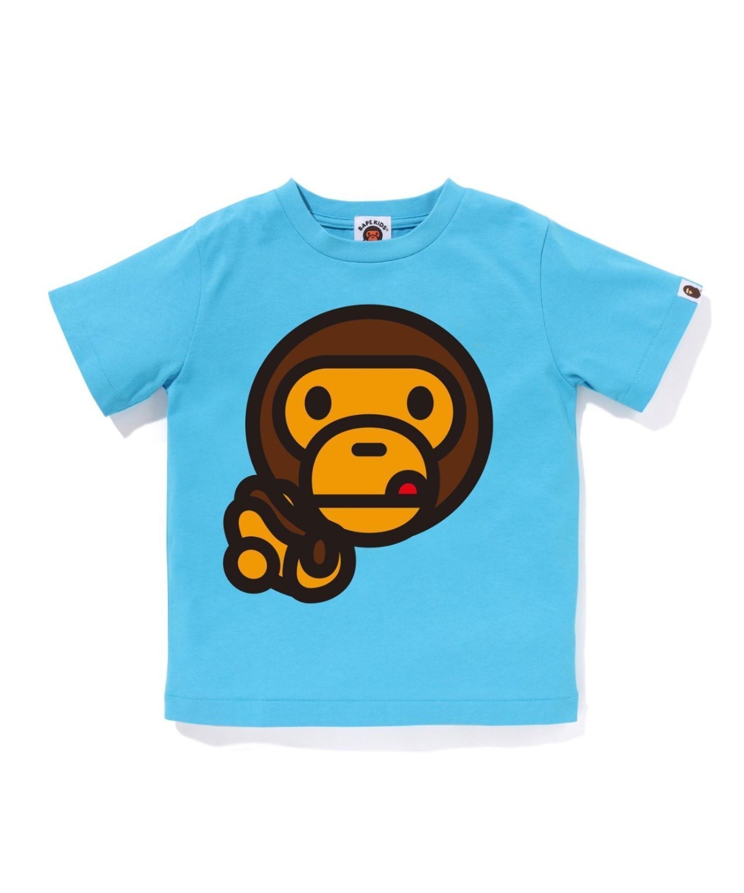 【アベイシングエイプ パイレーツストア/A BATHING APE PIRATE STORE / KIDS】のBABY MILO HOTDOG TEE インテリア・キッズ・メンズ・レディースファッション・服の通販 founy(ファニー) 　ファッション　Fashion　キッズファッション　Fashion for Kids　ショート　Short, Short Length　スリーブ　Sleeve, Long Sleeve / Short Sleeve　フロント　Front, Front Design　プリント　Print, Printed Pattern　モチーフ　Motif, Design Theme　ラバー　Rubber, Rubber Sole　SAX|ID: prp329100004824977 ipo3291000000035094694