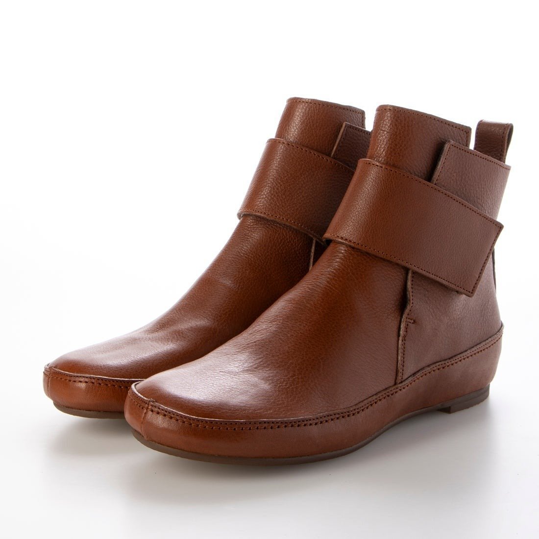 【ラボキゴシ ワークス/RABOKIGOSHI works】のフラット本革オブリークプラット製法ベロクロショートブーツ インテリア・キッズ・メンズ・レディースファッション・服の通販 founy(ファニー) ファッション Fashion レディースファッション Fashion for Women シンプル Simple, Minimal フィット Fit, Slim Fit フラット Flat, Flat Shoes プラット Platform, Platform Shoes 定番 Standard, Basic Item オレンジブラウン|ID: prp329100004825059 ipo3291000000035095476