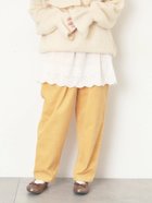 【サマンサモスモス/Samansa Mos2】の【M/Lサイズ】コーディロイテーパードパンツ 人気、トレンドファッション・服の通販 founy(ファニー) ファッション Fashion レディースファッション Fashion for Women パンツ Pants & Trousers コーデュロイ Corduroy, Cord Fabric thumbnail イエロー|ID: prp329100004825068 ipo3291000000035095553
