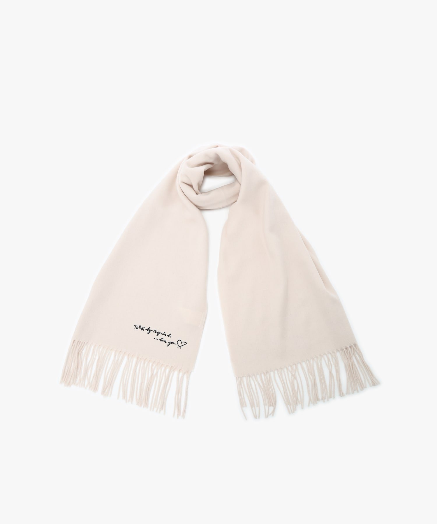 【アニエスベー ファム/agnes b. FEMME】のロゴ刺繍 ウール カシミア マフラー インテリア・キッズ・メンズ・レディースファッション・服の通販 founy(ファニー) 　ファッション　Fashion　レディースファッション　Fashion for Women　マフラー・スヌード / 冬小物の定番　Scarves & Mufflers　カラフル　Colorful Design　マフラー　Scarf, Muffler　定番　Standard, Basic Item　ホワイト系|ID: prp329100004825084 ipo3291000000035095657