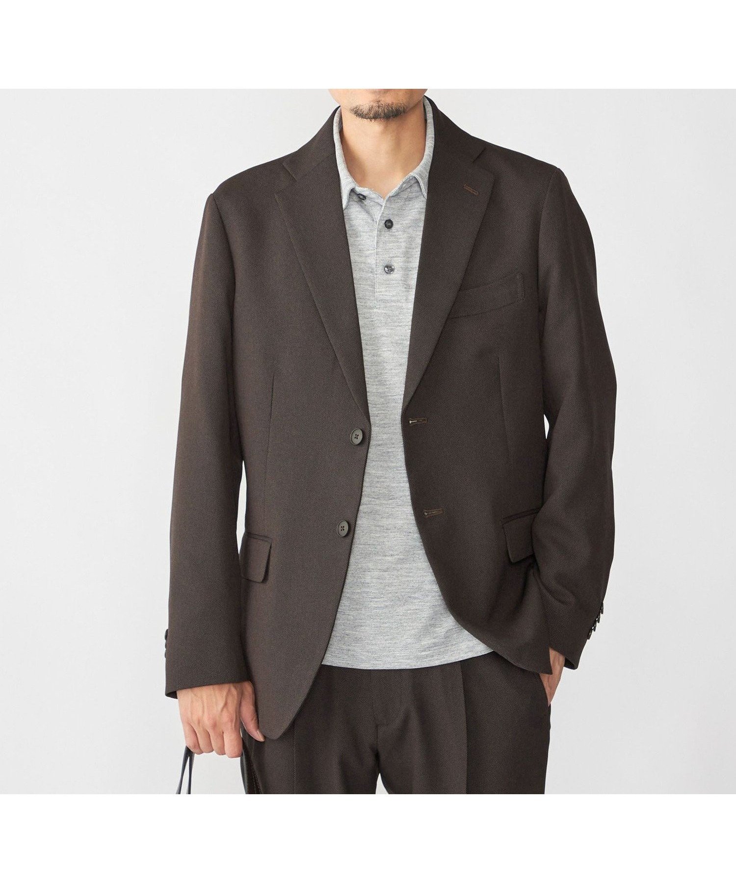 【シップス/SHIPS / MEN】のSHIPS 手洗い可能 ウルトラ イージーケア ストレッチ セットアップ インテリア・キッズ・メンズ・レディースファッション・服の通販 founy(ファニー) 　ファッション　Fashion　メンズファッション　Fashion for Men　セットアップ　Matching Sets　ジャケット　Jacket, Outerwear　スタイリッシュ　Stylish, Fashionable　ストレッチ　Stretch, Stretchy Fabric　スーツ　Suit, Formalwear　セットアップ　Set-Up, Coordinated Outfit　ドローストリング　Drawstring, Pull Cord　ビジネス 仕事 通勤　Business / Work / Commuting　フラップ　Flap, Flap Pocket　ポケット　Pocket, Pocket Detail　エレガント 上品　Elegant　ブラウン|ID: prp329100004825108 ipo3291000000035095819