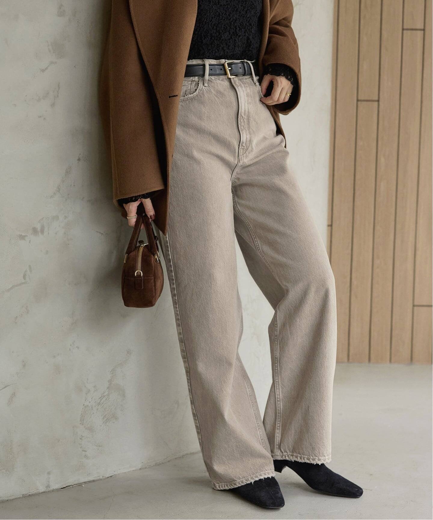 【イエナ/IENA】のupper hights/アッパーハイツ 別注 THE NIECE デニムパンツ 人気、トレンドファッション・服の通販 founy(ファニー) 　ファッション　Fashion　レディースファッション　Fashion for Women　パンツ　Pants & Trousers　デニムパンツ・ジーンズ・美脚デニム　Denim Jeans & Pants　春　Spring　シンプル　Simple, Minimal　ストレート　Straight, Straight Cut　デニム　Denim, Jeans Material　トレンド　Trend, Trending Now　定番　Standard, Basic Item　ベーシック　Basic, Essential　別注　Limited Edition, Custom Order　ワイド　Wide, Wide Fit　冬　Winter / This Winter　日本製　Made In Japan　エレガント 上品　Elegant　 other-1|ID: prp329100004825133 ipo3291000000035096013