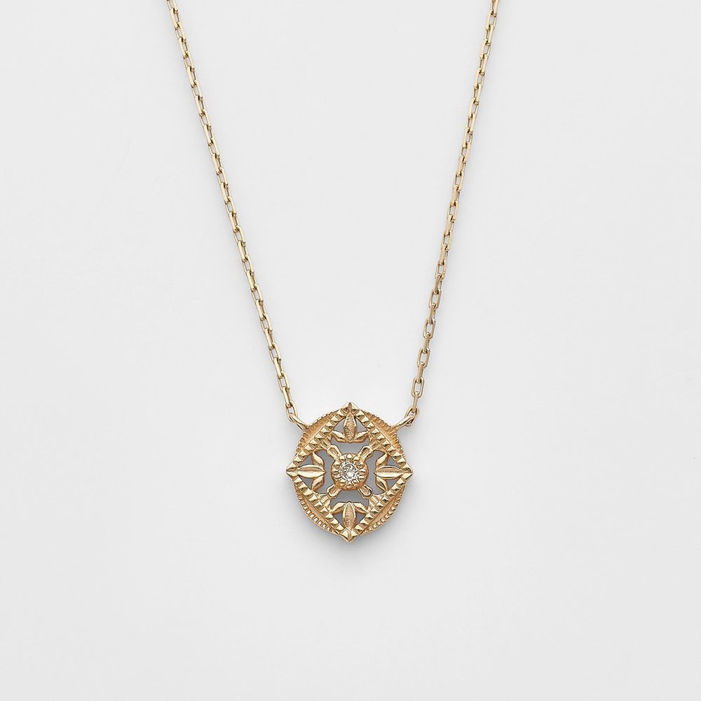【アガット/agete】のK10ダイヤモンドネックレス(0.01ct ) 人気、トレンドファッション・服の通販 founy(ファニー) 　ファッション　Fashion　レディースファッション　Fashion for Women　ジュエリー　Jewelry　ネックレス　Necklaces & Pendants　センター　Center, Center Line　ダイヤモンド　Diamond, Brilliant Cut　ネックレス　Necklace, Pendant Necklace　フラット　Flat, Flat Shoes　ローズ　Rose, Rose Motif　透かし　Cut-Out, Lacework　 other-1|ID: prp329100004825147 ipo3291000000035096104