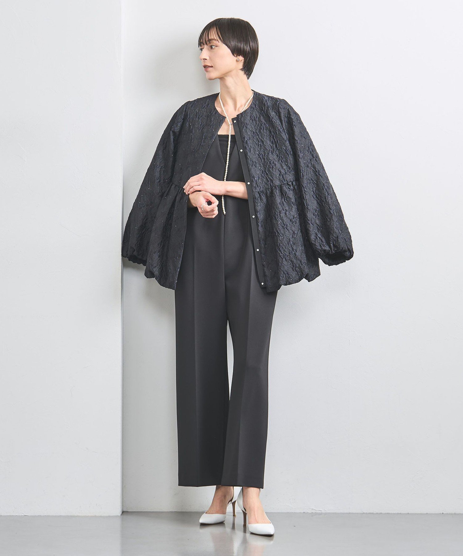 【ユナイテッドアローズ/UNITED ARROWS】のツートーン ジャガード ブルゾン ジャケット インテリア・キッズ・メンズ・レディースファッション・服の通販 founy(ファニー) 　ファッション　Fashion　レディースファッション　Fashion for Women　アウター　Coat / Outerwear Collection　レディースジャケット・軽アウター　Jackets　ブルゾンジャケット・スポーティアウター　Blouson Jackets　アクセサリー　Fashion Accessories　切替　Switching, Contrast Panel　シルバー　Silver, Metallic Silver　ジャケット　Jacket, Outerwear　スリム　Slim, Slim Fit　セットアップ　Set-Up, Coordinated Outfit　タイトスカート　Pencil Skirt, Tight Skirt　ドット　Polka Dot, Dot Pattern　バルーン　Balloon, Balloon Silhouette　フロント　Front, Front Design　ブルゾン　Blouson, Bomber Jacket　ブローチ　Brooch, Pin Brooch　ベスト　Vest, Waistcoat　ペプラム　Peplum, Flared Hem　別注　Limited Edition, Custom Order　メタル　Metal, Metal Parts　アウトレット　Outlet / Clearance　おすすめ　Recommended / Our Picks　セレモニー　Ceremony　NAVY|ID: prp329100004825161 ipo3291000000035096187