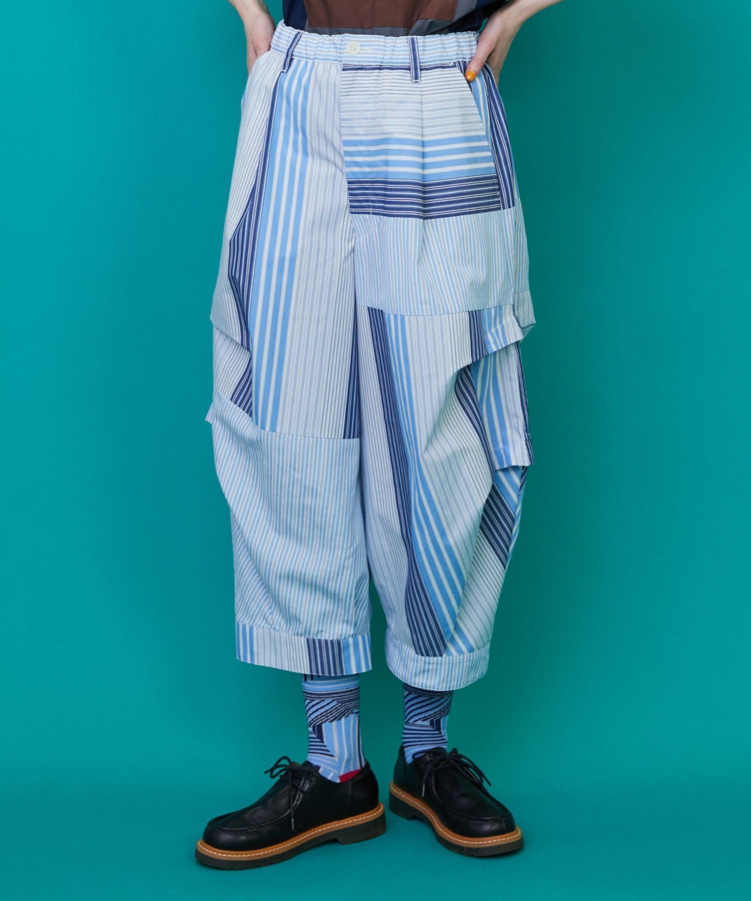 【フラボア/FRAPBOIS】のマルチスト パンツ 人気、トレンドファッション・服の通販 founy(ファニー) 　ファッション　Fashion　レディースファッション　Fashion for Women　パンツ　Pants & Trousers　ストライプ　Stripe, Striped Pattern　ドッキング　Docking, Mixed Material　 other-1|ID: prp329100004825164 ipo3291000000035096222