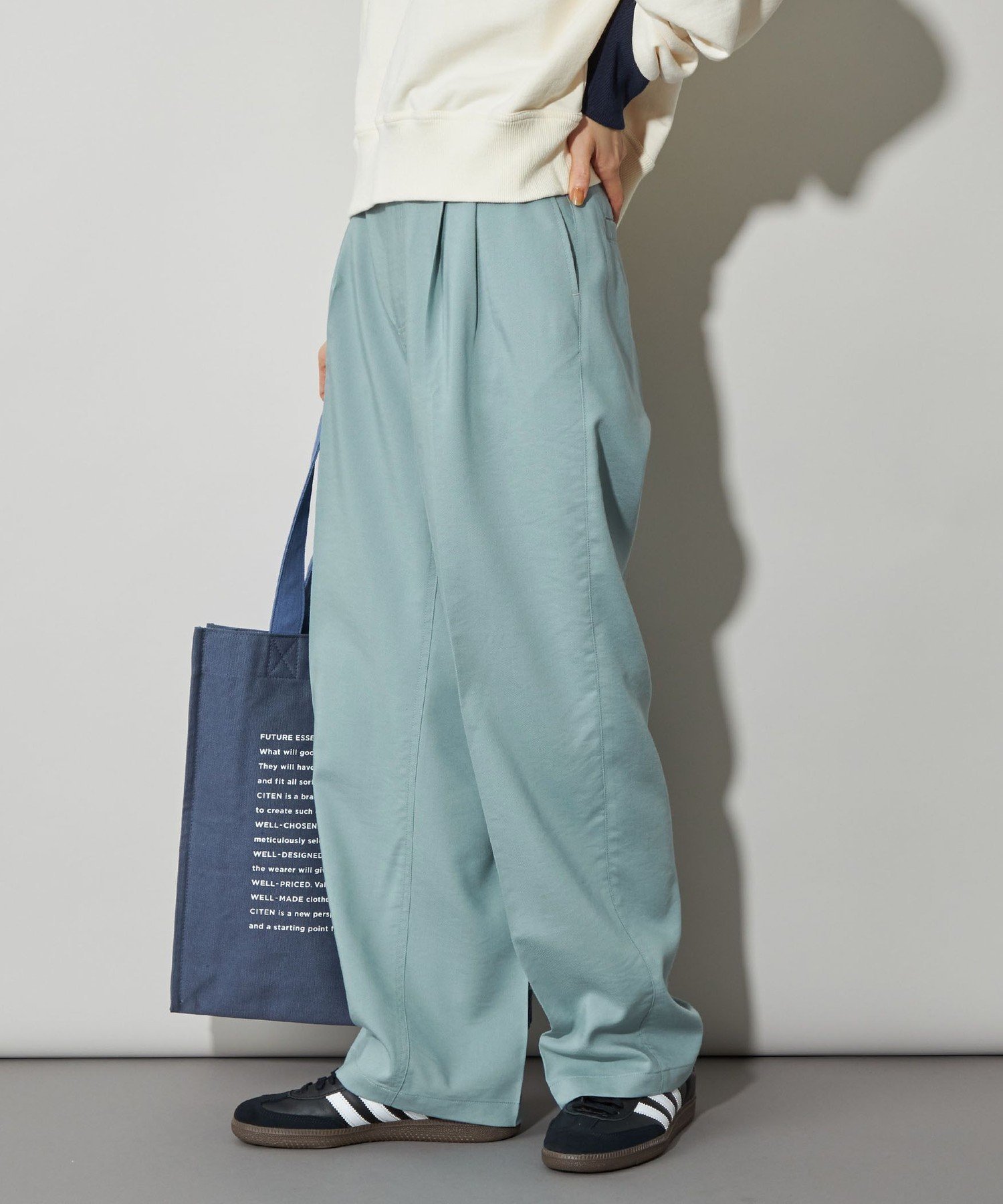 【ユナイテッドアローズ/UNITED ARROWS】のCITEN エッセンシャルタックワイドパンツ インテリア・キッズ・メンズ・レディースファッション・服の通販 founy(ファニー) 　ファッション　Fashion　レディースファッション　Fashion for Women　パンツ　Pants & Trousers　クラシカル　Classical, Vintage-Inspired　クロップド　Cropped, Short Length　スウェット / スエット　Sweatshirt, Sweatwear　ストレート　Straight, Straight Cut　センター　Center, Center Line　ツイル　Twist, Twisted Detail　フィット　Fit, Slim Fit　ワイド　Wide, Wide Fit　A/W・秋冬　Autumn/Winter　アウトレット　Outlet / Clearance　ビジネス 仕事 通勤　Business / Work / Commuting　OLIVE|ID: prp329100004825166 ipo3291000000035096242