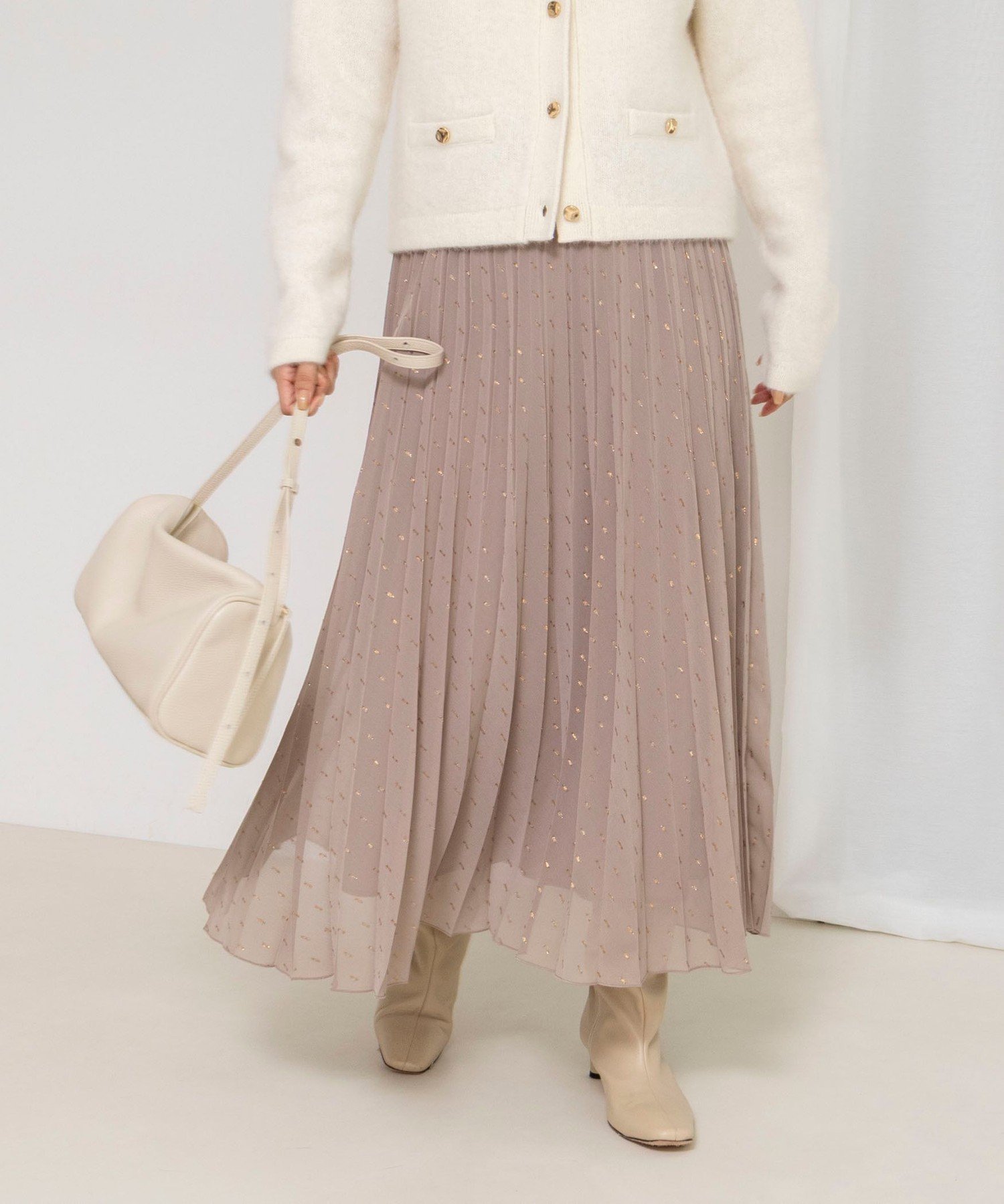 【ノーリーズ/NOLLEY'S】のウォッシャブルラメカットドビープリーツスカート インテリア・キッズ・メンズ・レディースファッション・服の通販 founy(ファニー) 　ファッション　Fashion　レディースファッション　Fashion for Women　スカート　Skirts　プリーツスカート / 上品フェミニンスタイル　Pleated Skirts　2025年　2025　2025-2026秋冬・A/W　Autumn/Winter 2025–26 AW25–26　おすすめ　Recommended / Our Picks　プリーツ　Pleats, Pleated　ブラウン|ID: prp329100004825218 ipo3291000000035096843