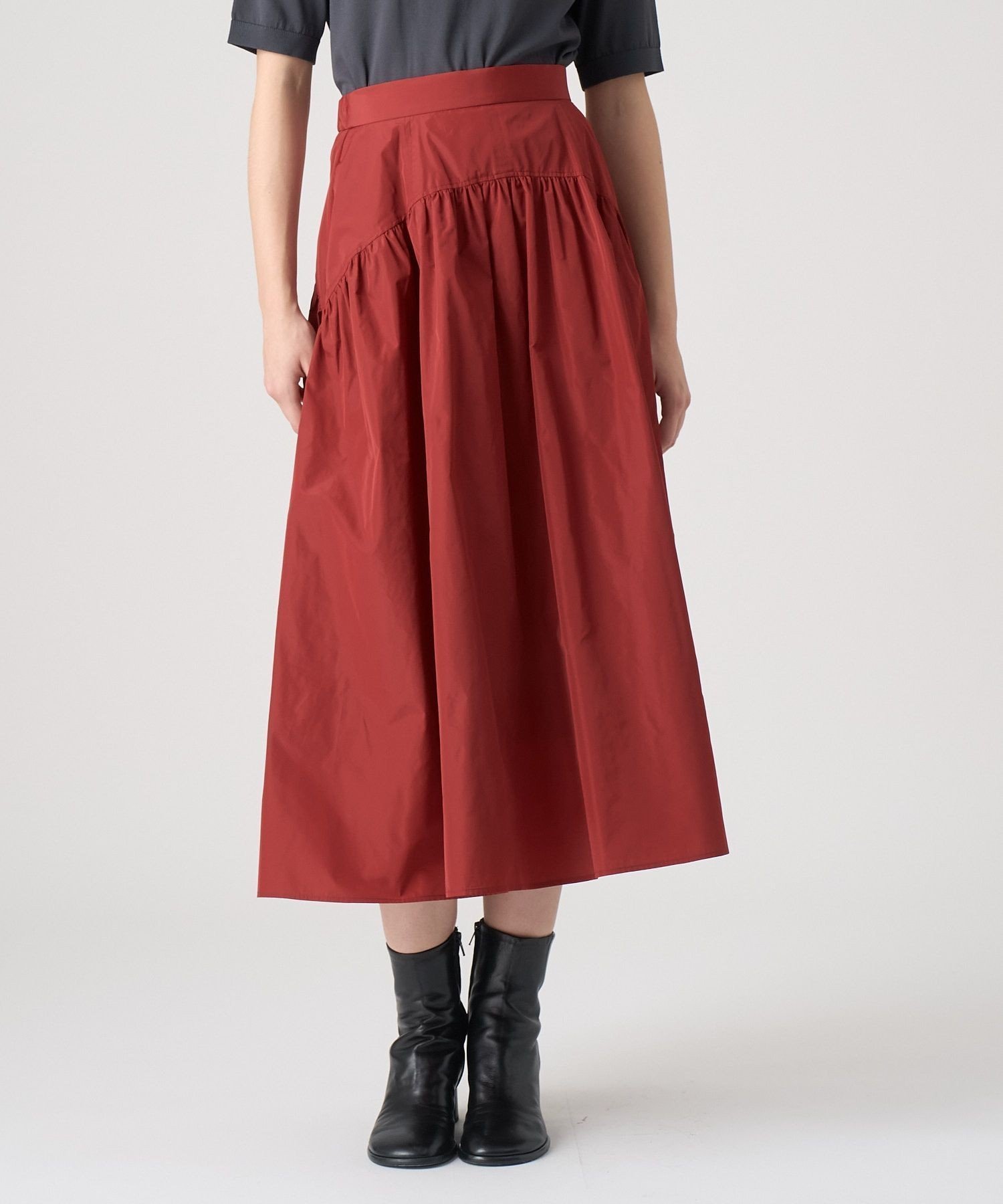 【アナイ/ANAYI】のタフタヨークギャザー スカート 人気、トレンドファッション・服の通販 founy(ファニー) 　ファッション　Fashion　レディースファッション　Fashion for Women　スカート　Skirts　エレガント 上品　Elegant　オレンジ　Orange　ギャザー　Gathered, Ruffled　スマート　Smart, Elegant　雑誌　Magazine, Fashion Magazine　タフタ　Taffeta, Structured Fabric　バランス　Balance, Style Balance　ポケット　Pocket, Pocket Detail　ヨーク　Yoke, Yoke Design　A/W・秋冬　Autumn/Winter　再入荷　Restock / Back in Stock　 other-1|ID: prp329100004825220 ipo3291000000035096853