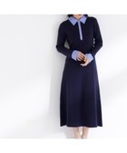 【ナチュラル ビューティー ベーシック/NATURAL BEAUTY BASIC】の襟付リブニットワンピース 人気、トレンドファッション・服の通販 founy(ファニー) ファッション Fashion レディースファッション Fashion for Women ワンピース Dresses ニットワンピース Knit Dresses カフス Cuff Design クラシカル Classical, Vintage-Inspired ストレッチ Stretch, Stretchy Fabric フロント Front, Front Design エレガント 上品 Elegant thumbnail ネイビー×ブルー2|ID: prp329100004825223 ipo3291000000035096891