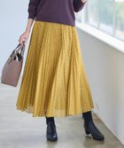 【リフレクト/Reflect】の【イージーケア】サークルダイヤ柄レースプリーツスカート 人気、トレンドファッション・服の通販 founy(ファニー) ファッション Fashion レディースファッション Fashion for Women スカート Skirts プリーツスカート / 上品フェミニンスタイル Pleated Skirts サークル Circle, Round Design スマート Smart, Elegant プリーツ Pleats, Pleated ポケット Pocket, Pocket Detail ラッセル Raschel, Raschel Lace レース Lace, Lace Fabric 切替 Switching, Contrast Panel thumbnail マスタード|ID: prp329100004825233 ipo3291000000035096955
