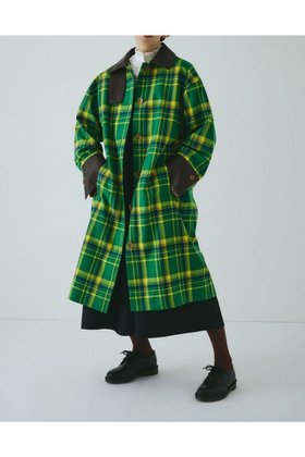 【ヘリンドットサイ/HeRIN.CYE】のBi color long coat 人気、トレンドファッション・服の通販 founy(ファニー) ファッション Fashion レディースファッション Fashion for Women アウター Coat / Outerwear Collection コート・ロングコート・ピーコート Long Coats, Peacoats & More ストレッチ Stretch, Stretchy Fabric チェック Check, Plaid, Tartan |ID:prp329100004825248