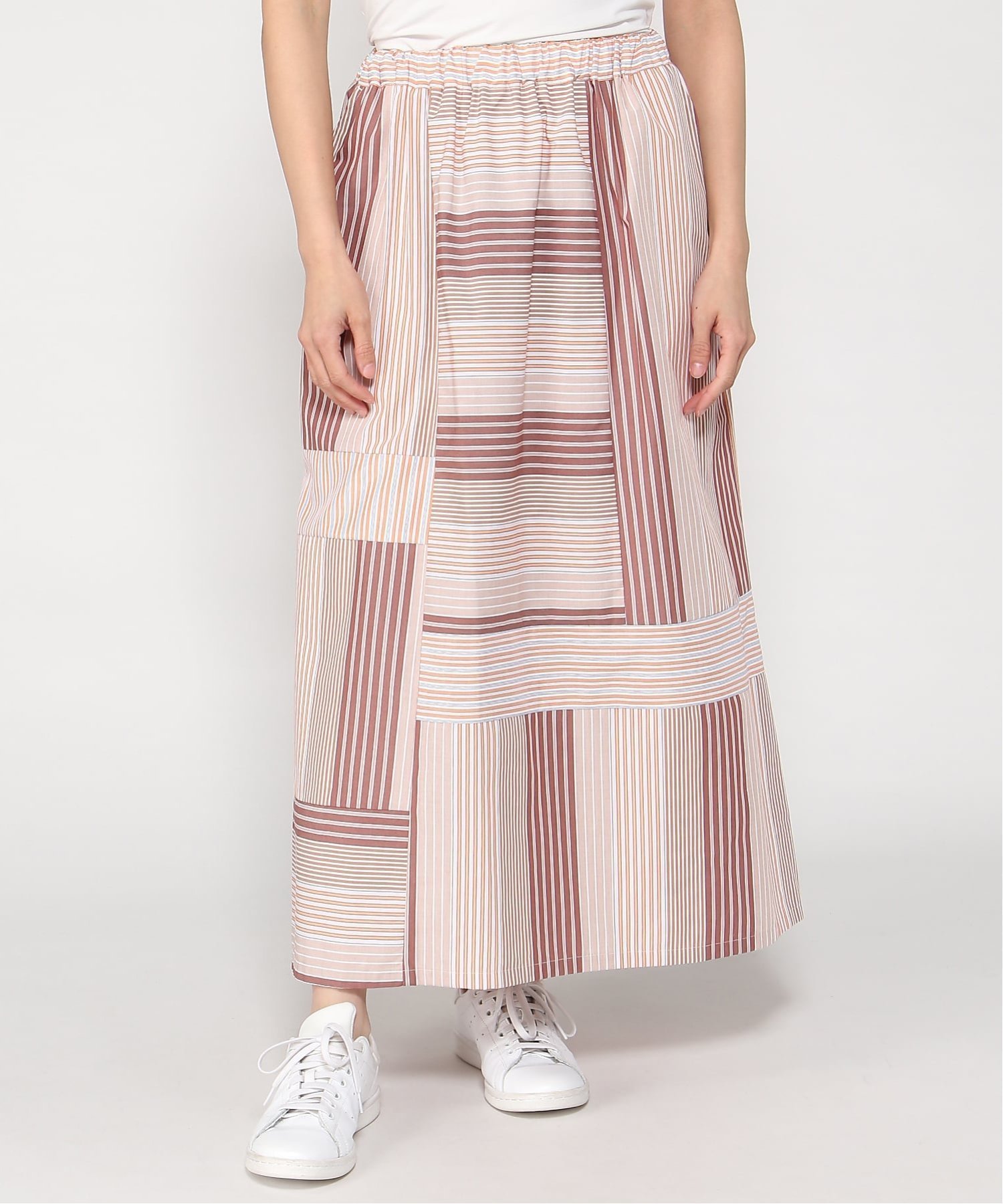 【フラボア/FRAPBOIS】のマルチスト スカート 人気、トレンドファッション・服の通販 founy(ファニー) 　ファッション　Fashion　レディースファッション　Fashion for Women　スカート　Skirts　コレクション　Collection, Seasonal Line　シンプル　Simple, Minimal　ストライプ　Stripe, Striped Pattern　ドッキング　Docking, Mixed Material　フレアースカート　Flared Skirt, A-Line Skirt　メンズ　Men's, Menswear　リラックス　Relax, Relaxed Fit　 other-1|ID: prp329100004825255 ipo3291000000035097253