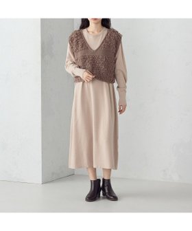 【コムサイズム/COMME CA ISM】の【ウォッシャブル】セットアイテム ループベスト付きレイヤードワンピース 人気、トレンドファッション・服の通販 founy(ファニー) ファッション Fashion レディースファッション Fashion for Women アウター Coat / Outerwear Collection ウォッシャブル Machine Washable ショート Short, Short Length シンプル Simple, Minimal トレンド Trend, Trending Now バランス Balance, Style Balance ベスト Vest, Waistcoat ポケット Pocket, Pocket Detail ループ Loop, Loop Knit A/W・秋冬 Autumn/Winter |ID:prp329100004825257