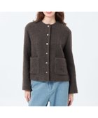 【マッキントッシュ フィロソフィー/MACKINTOSH PHILOSOPHY】の【HESSLE(ヘスル)】ノーカラーショートコート 人気、トレンドファッション・服の通販 founy(ファニー) ファッション Fashion レディースファッション Fashion for Women アウター Coat / Outerwear Collection コート・ロングコート・ピーコート Long Coats, Peacoats & More おすすめ Recommended / Our Picks カーディガン Cardigan, Knitwear コンパクト Compact, Small Size ファブリック Fabric, Textile 冬 Winter / This Winter 秋 Autumn thumbnail ブラウン|ID: prp329100004825264 ipo3291000000035097340