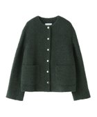 【マッキントッシュ フィロソフィー/MACKINTOSH PHILOSOPHY】の【HESSLE(ヘスル)】ノーカラーショートコート 人気、トレンドファッション・服の通販 founy(ファニー) ファッション Fashion レディースファッション Fashion for Women アウター Coat / Outerwear Collection コート・ロングコート・ピーコート Long Coats, Peacoats & More おすすめ Recommended / Our Picks カーディガン Cardigan, Knitwear コンパクト Compact, Small Size ファブリック Fabric, Textile 冬 Winter / This Winter 秋 Autumn thumbnail グリーン|ID: prp329100004825264 ipo3291000000035097341