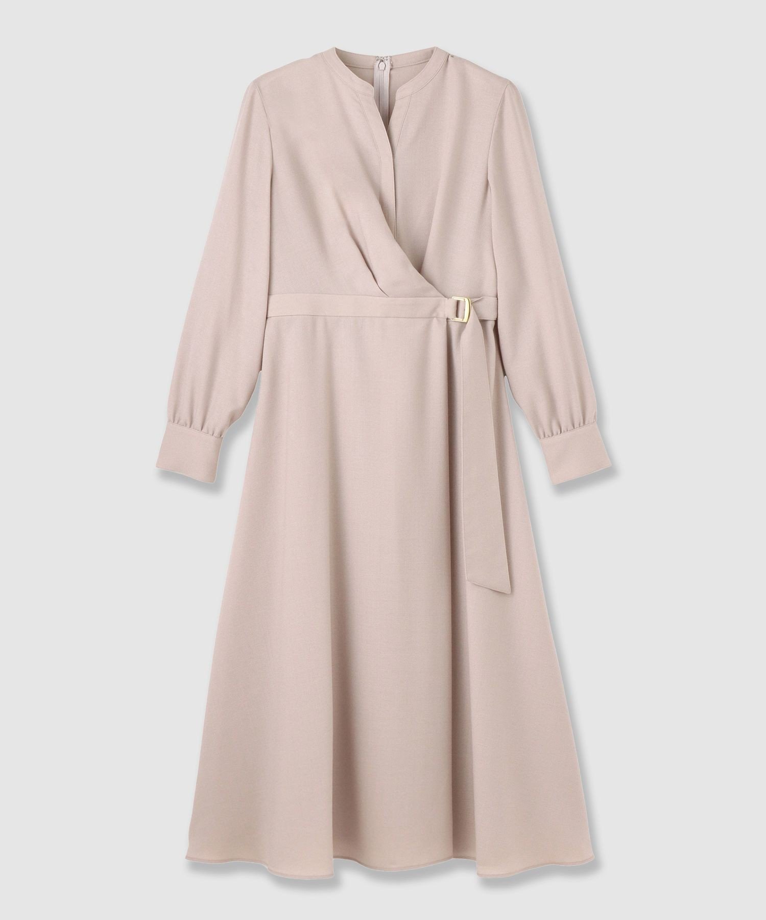 【アナイ/ANAYI】のウールジョーゼットカシュ ワンピース インテリア・キッズ・メンズ・レディースファッション・服の通販 founy(ファニー) 　ファッション　Fashion　レディースファッション　Fashion for Women　ワンピース　Dresses　シルク　Silk, 100% Silk　ジャケット　Jacket, Outerwear　ジョーゼット　Georgette, Semi-Sheer Fabric　スキッパー　Skipper, Open Collar　スマート　Smart, Elegant　デコルテ　Décolleté, Neckline　フレア　Flare, Flared　フロント　Front, Front Design　ペチコート　Petticoat, Underskirt　A/W・秋冬　Autumn/Winter　再入荷　Restock / Back in Stock　ビジネス 仕事 通勤　Business / Work / Commuting　greige|ID: prp329100004825266 ipo3291000000035097360