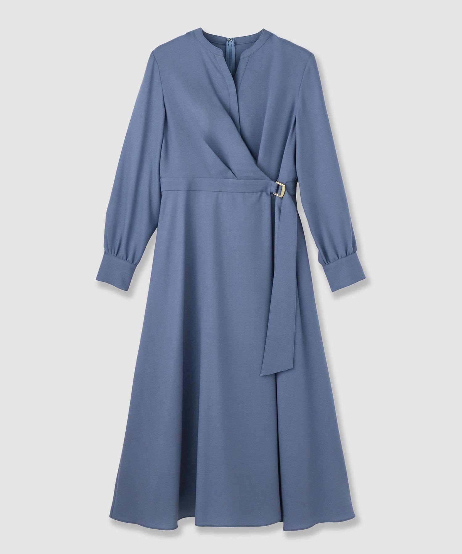 【アナイ/ANAYI】のウールジョーゼットカシュ ワンピース インテリア・キッズ・メンズ・レディースファッション・服の通販 founy(ファニー) 　ファッション　Fashion　レディースファッション　Fashion for Women　ワンピース　Dresses　シルク　Silk, 100% Silk　ジャケット　Jacket, Outerwear　ジョーゼット　Georgette, Semi-Sheer Fabric　スキッパー　Skipper, Open Collar　スマート　Smart, Elegant　デコルテ　Décolleté, Neckline　フレア　Flare, Flared　フロント　Front, Front Design　ペチコート　Petticoat, Underskirt　A/W・秋冬　Autumn/Winter　再入荷　Restock / Back in Stock　ビジネス 仕事 通勤　Business / Work / Commuting　blue|ID: prp329100004825266 ipo3291000000035097361