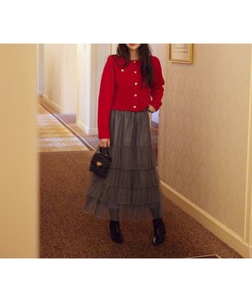 【プロポーション ボディドレッシング/PROPORTION BODY DRESSING】の部分プリーツティアードスカート 25AW 人気、トレンドファッション・服の通販 founy(ファニー) ファッション Fashion レディースファッション Fashion for Women スカート Skirts ティアードスカート Tiered Skirts 2025年 2025 2025-2026秋冬・A/W Autumn/Winter 2025–26 AW25–26 チュール Tulip, Tulip Motif ティアードスカート Tiered Skirt, Flounced Skirt プリーツ Pleats, Pleated |ID:prp329100004825281