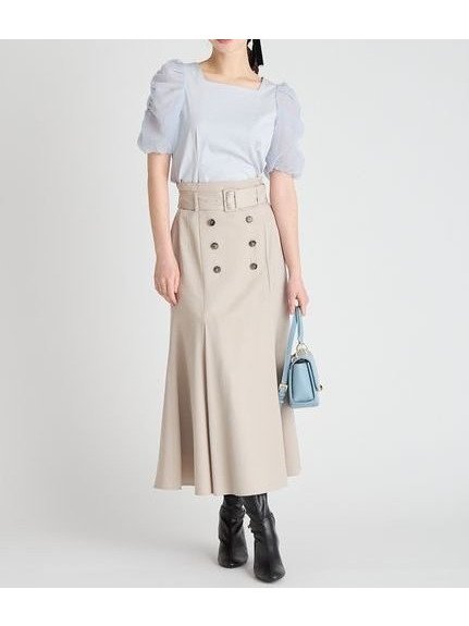 【セルフォード/CELFORD】のトレンチデザインマーメイドスカート インテリア・キッズ・メンズ・レディースファッション・服の通販 founy(ファニー) 　ファッション　Fashion　レディースファッション　Fashion for Women　スカート　Skirts　おすすめ　Recommended / Our Picks　スマート　Smart, Elegant　トレンチ　Trench, Trench Coat　ビジネス 仕事 通勤　Business / Work / Commuting　フロント　Front, Front Design　マーメイド　Mermaid, Fishtail Silhouette　リアル　Real, Realistic　BEG[037]|ID: prp329100004825286 ipo3291000000035097564