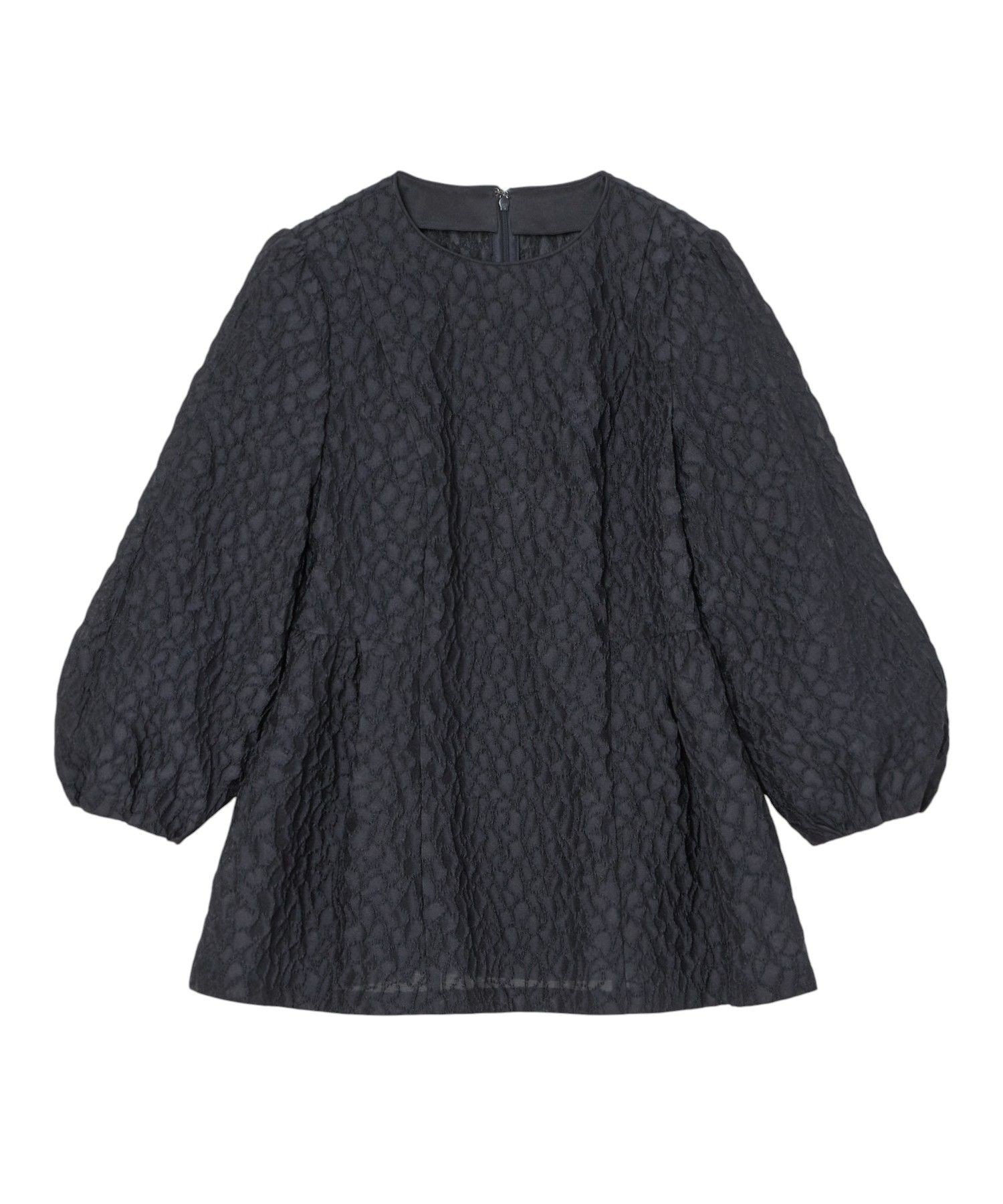 【アナイ/ANAYI】の【Eternal Line 2025】リングふくれジャガードペプラム ブラウス インテリア・キッズ・メンズ・レディースファッション・服の通販 founy(ファニー) 　ファッション　Fashion　レディースファッション　Fashion for Women　トップス・カットソー　Cut & Sew Tops　シャツ・ブラウス・オフィスカジュアル　Elegant Blouses & Button-Ups　オケージョン　Occasion Wear　ギャザー　Gathered, Ruffled　スマート　Smart, Elegant　スリーブ　Sleeve, Long Sleeve / Short Sleeve　セットアップ　Set-Up, Coordinated Outfit　パーティ　Party, Party Style　フォーマル　Formal, Dressy　ペプラム　Peplum, Flared Hem　レース　Lace, Lace Fabric　再入荷　Restock / Back in Stock　セレモニー　Ceremony　入学式　Entrance Ceremony　卒業式　Graduation Ceremony　結婚式　Wedding　ビジネス 仕事 通勤　Business / Work / Commuting　navy|ID: prp329100004825293 ipo3291000000035097644