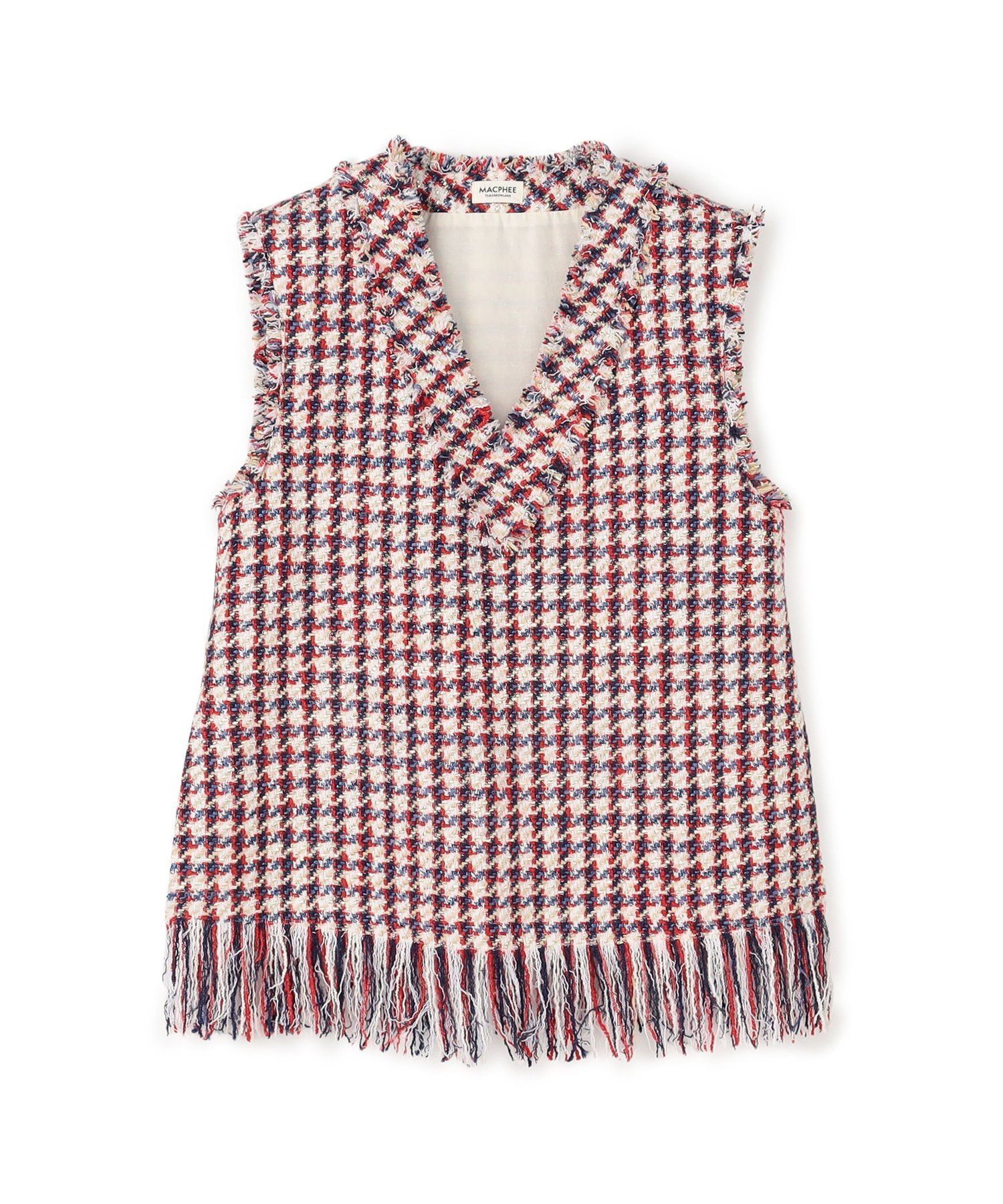 【トゥモローランド/TOMORROWLAND】のメタリックツイード Vネックベスト インテリア・キッズ・メンズ・レディースファッション・服の通販 founy(ファニー) 　ファッション　Fashion　レディースファッション　Fashion for Women　アウター　Coat / Outerwear Collection　トップス・カットソー　Cut & Sew Tops　ベスト&ジレ / 重ね着スタイル　Vests & Gilets　Vネックトップス　V-Neck Tops / V-Cut Neckline Shirts　インナー　Innerwear　ツイード　Twill, Twill Weave　トレンド　Trend, Trending Now　フリンジ　Fringe, Tassel　ベスト　Vest, Waistcoat　2025年　2025　2025春夏・S/S　Spring/Summer 2025 SS25　14 グレー系|ID: prp329100004825295 ipo3291000000035097649