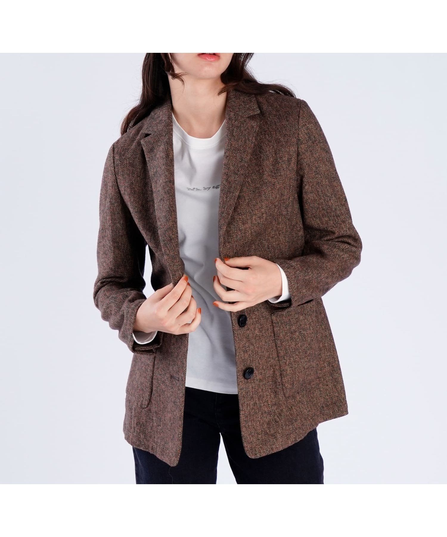 【アニエスベー ファム/agnes b. FEMME】のコットン ツイード テーラードジャケット 人気、トレンドファッション・服の通販 founy(ファニー) 　ファッション　Fashion　レディースファッション　Fashion for Women　アウター　Coat / Outerwear Collection　レディースジャケット・軽アウター　Jackets　テーラードジャケット / 通勤・きれいめスタイル　Tailored Jackets & Blazers　クラシック　Classic, Timeless Style　ツイード　Twill, Twill Weave　フロント　Front, Front Design　ポケット　Pocket, Pocket Detail　 other-1|ID: prp329100004825299 ipo3291000000035097717