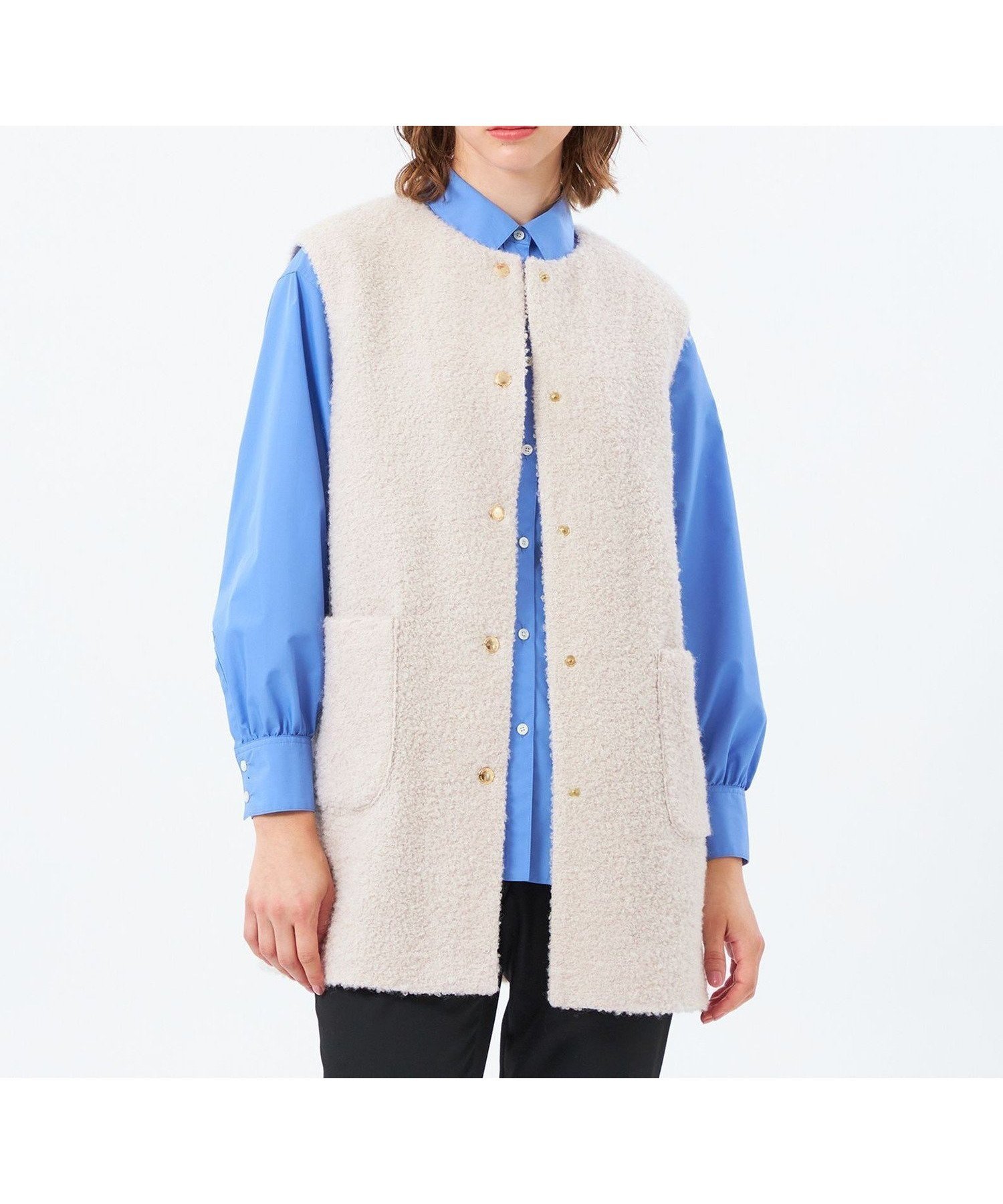 【マッキントッシュ フィロソフィー/MACKINTOSH PHILOSOPHY】の【HESSLE NO SLEEVE(ヘスルノースリーブ)】 インテリア・キッズ・メンズ・レディースファッション・服の通販 founy(ファニー) 　ファッション　Fashion　レディースファッション　Fashion for Women　トップス・カットソー　Cut & Sew Tops　キャミソール&ノースリーブ　Camisoles & Sleeveless Tops　おすすめ　Recommended / Our Picks　トレンド　Trend, Trending Now　バランス　Balance, Style Balance　ファブリック　Fabric, Textile　冬　Winter / This Winter　秋　Autumn　エクリュ|ID: prp329100004825303 ipo3291000000035097822