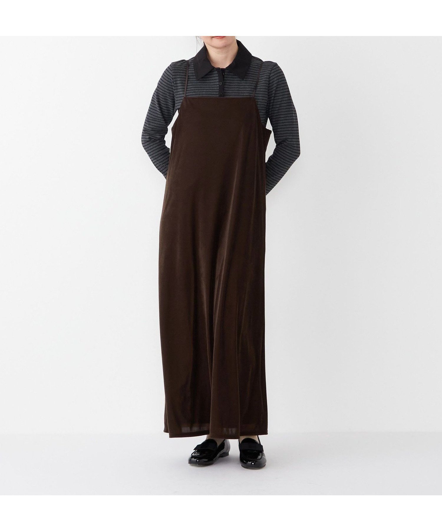 【シップス フォー ウィメン/SHIPS】のSHIPS Colors 手洗い可能 ポリエステルベロア キャミ ワンピース インテリア・キッズ・メンズ・レディースファッション・服の通販 founy(ファニー) 　ファッション　Fashion　レディースファッション　Fashion for Women　ワンピース　Dresses　キャミソールワンピース　Camisole Dresses　インナー　Innerwear　カットソー　Cut and Sewn Top　キャミ　Camisole, Cami Top　キャミワンピース　Cami Dress, Slip Dress　ジャケット　Jacket, Outerwear　ベロア　Velour, Soft Velvet　メンズ　Men's, Menswear　アウトレット　Outlet / Clearance　ビジネス 仕事 通勤　Business / Work / Commuting　2025年　2025　2025-2026秋冬・A/W　Autumn/Winter 2025–26 AW25–26　ブラウン|ID: prp329100004825311 ipo3291000000035097909