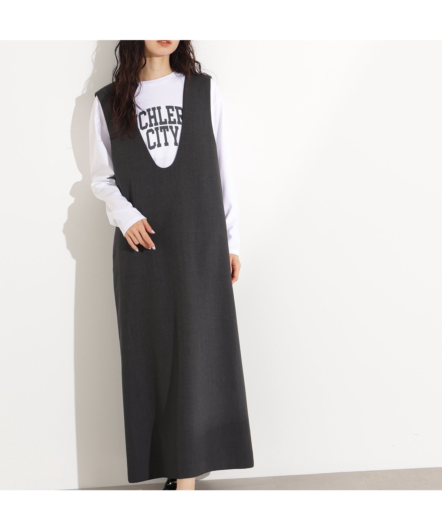 【エヌ ナチュラルビューティーベーシック/N.Natural Beauty basic】のUネックナロージャンスカ 人気、トレンドファッション・服の通販 founy(ファニー) 　ファッション　Fashion　レディースファッション　Fashion for Women　ツイル　Twist, Twisted Detail　ポケット　Pocket, Pocket Detail　 other-1|ID: prp329100004825320 ipo3291000000035098008