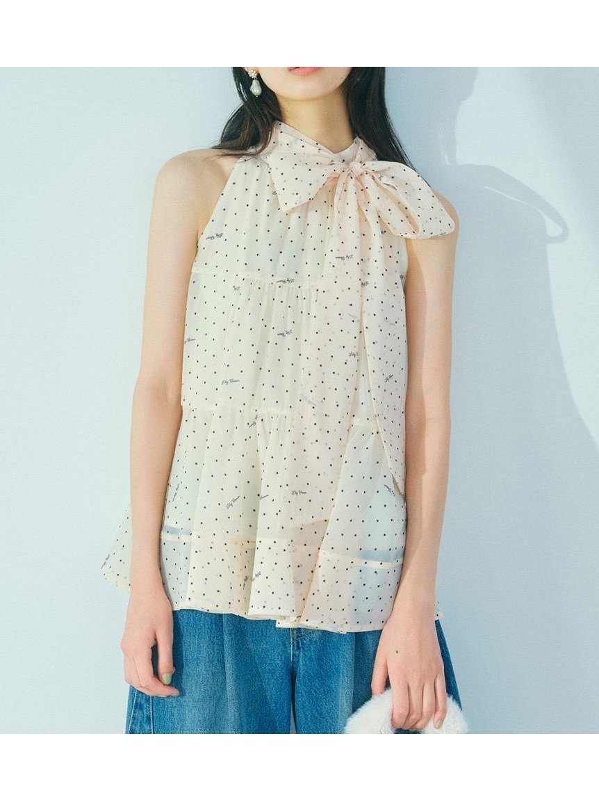 【リリーブラウン/Lily Brown】のアメスリティアード2wayブラウス インテリア・キッズ・メンズ・レディースファッション・服の通販 founy(ファニー) 　ファッション　Fashion　レディースファッション　Fashion for Women　トップス・カットソー　Cut & Sew Tops　シャツ・ブラウス・オフィスカジュアル　Elegant Blouses & Button-Ups　スマート　Smart, Elegant　トレンド　Trend, Trending Now　ノースリーブ　Sleeveless, No-Sleeve　リボン　Ribbon, Bow　エレガント 上品　Elegant　人気　Popular, Best Seller　秋　Autumn　BEG[037]|ID: prp329100004825326 ipo3291000000035098149