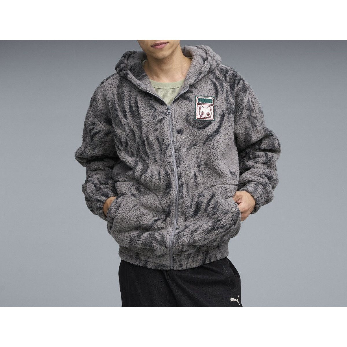 【プーマ/PUMA】のユニセックス NEKO-san T7 シェルパ フーディー インテリア・キッズ・メンズ・レディースファッション・服の通販 founy(ファニー) 　ファッション　Fashion　レディースファッション　Fashion for Women　アニマル　Animal Print　グラフィック　Graphic, Graphic Design　コレクション　Collection, Seasonal Line　シンプル　Simple, Minimal　スーツ　Suit, Formalwear　トレンド　Trend, Trending Now　プリント　Print, Printed Pattern　リラックス　Relax, Relaxed Fit　A/W・秋冬　Autumn/Winter　長袖　Long Sleeve, Full Sleeve　Cast Iron|ID: prp329100004825333 ipo3291000000035098228