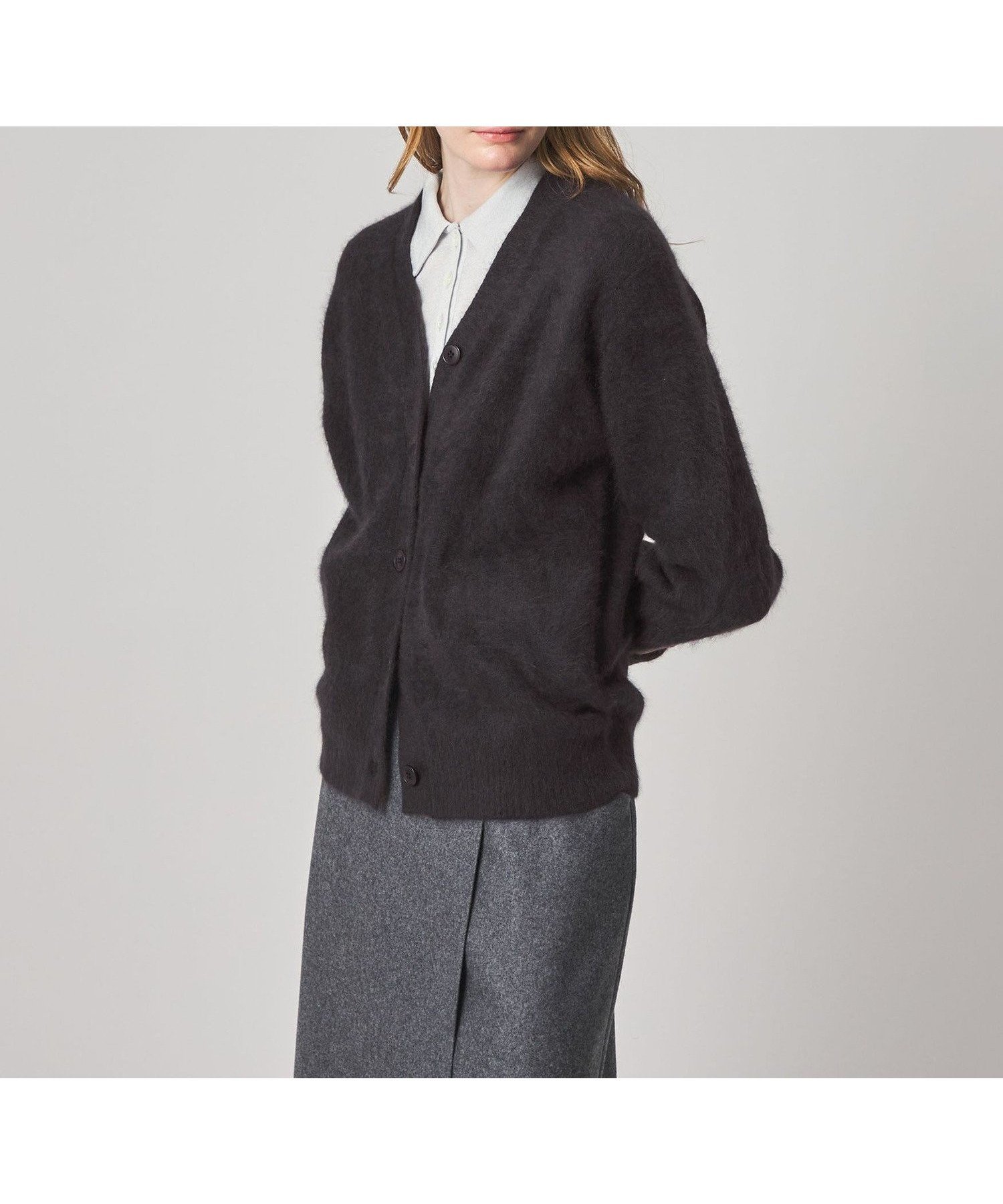 【ビューティ&ユース ユナイテッドアローズ/BEAUTY&YOUTH / UNITED ARROWS】のSteven Alan オーストラリアン ウール ミックス ニットカーディガン インテリア・キッズ・メンズ・レディースファッション・服の通販 founy(ファニー) 　ファッション　Fashion　レディースファッション　Fashion for Women　トップス・カットソー　Cut & Sew Tops　ニット　Knit Tops & Sweaters　カーディガン・羽織り　Layered Style Cardigans　おすすめ　Recommended / Our Picks　カーディガン　Cardigan, Knitwear　フェミニン　Feminine, Girly　ベスト　Vest, Waistcoat　ミックス　Mix, Mixed Style　羽織　Haori, Light Jacket　DK.GRAY|ID: prp329100004825352 ipo3291000000035098436