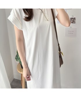 【アミュレット/Amulet】の【Amulet】半袖ロングTシャツワンピース 人気、トレンドファッション・服の通販 founy(ファニー) ファッション Fashion レディースファッション Fashion for Women ワンピース Dresses シャツワンピース / 1枚で着映えコーデ Shirt Dresses デニム Denim, Jeans Material ロング Long, Long-Length 半袖 Short Sleeve, Half Sleeve |ID:prp329100004825354