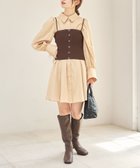 【マジェスティック レゴン/MAJESTIC LEGON】のビスチェセットミニシャツワンピース ブラウン|ID: prp329100004825357 ipo3291000000035145366