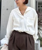 【ノーリーズ/NOLLEY'S】のウォッシャブルバックサテンジョーゼットオープンカラーブラウス 人気、トレンドファッション・服の通販 founy(ファニー) ファッション Fashion レディースファッション Fashion for Women トップス・カットソー Cut & Sew Tops シャツ・ブラウス・オフィスカジュアル Elegant Blouses & Button-Ups バッグ Bags 2025年 2025 2025-2026秋冬・A/W Autumn/Winter 2025–26 AW25–26 おすすめ Recommended / Our Picks サテン Satin, Glossy Fabric スリット Slit, Slit Detail thumbnail オフホワイト|ID: prp329100004825371 ipo3291000000035098660