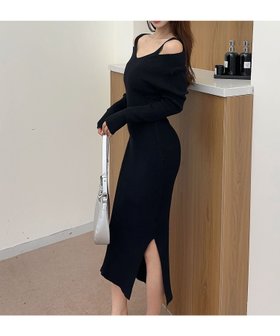 【アイモハ/aimoha】の【Jasmine】カットアウトデザインニットワンピース 人気、トレンドファッション・服の通販 founy(ファニー) ファッション Fashion レディースファッション Fashion for Women ワンピース Dresses ニットワンピース Knit Dresses アクセサリー Fashion Accessories シンプル Simple, Minimal フィット Fit, Slim Fit リブニット Rib Knit, Ribbed Knit エレガント 上品 Elegant |ID:prp329100004825375