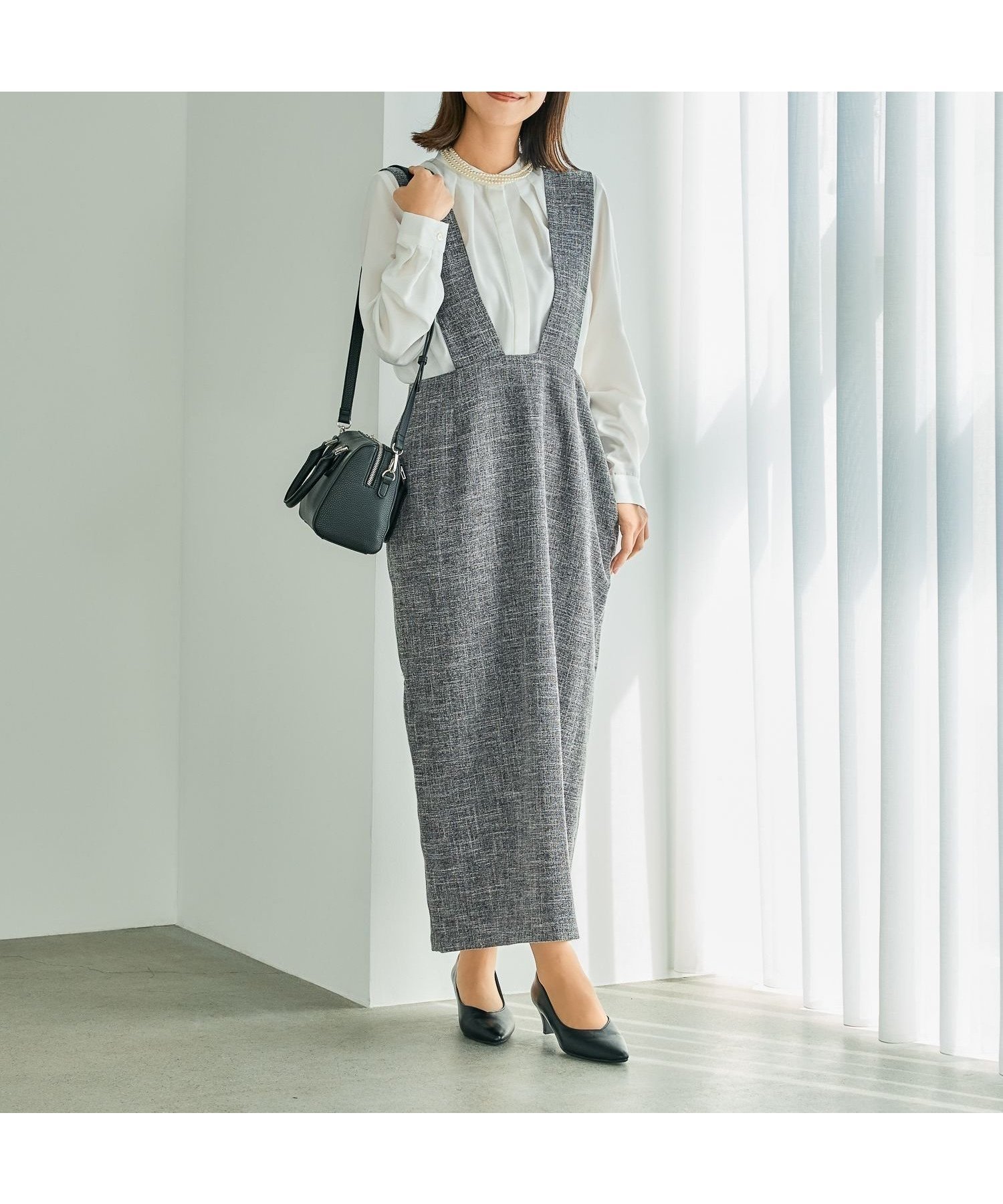 【レプシィム ローリーズファーム/LEPSIM LOWRYS FARM】の【入卒式/セレモニー】ツイードVネックジャンスカ 人気、トレンドファッション・服の通販 founy(ファニー) 　ファッション　Fashion　レディースファッション　Fashion for Women　トップス・カットソー　Cut & Sew Tops　Vネックトップス　V-Neck Tops / V-Cut Neckline Shirts　インナー　Innerwear　オケージョン　Occasion Wear　ジャンスカ　Jumper Skirt, Pinafore Dress　セレモニー　Ceremony　ツイード　Twill, Twill Weave　フォーマル　Formal, Dressy　入学式　Entrance Ceremony　卒業式　Graduation Ceremony　結婚式　Wedding　 other-1|ID: prp329100004825377 ipo3291000000035098724