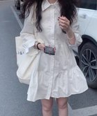 【ミニミニストア/miniministore】のティアードチュニックシャツ フレアシャツ ホワイト|ID: prp329100004825389 ipo3291000000035098878