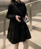 【ミニミニストア/miniministore】のティアードチュニックシャツ フレアシャツ ブラック|ID: prp329100004825389 ipo3291000000035098879