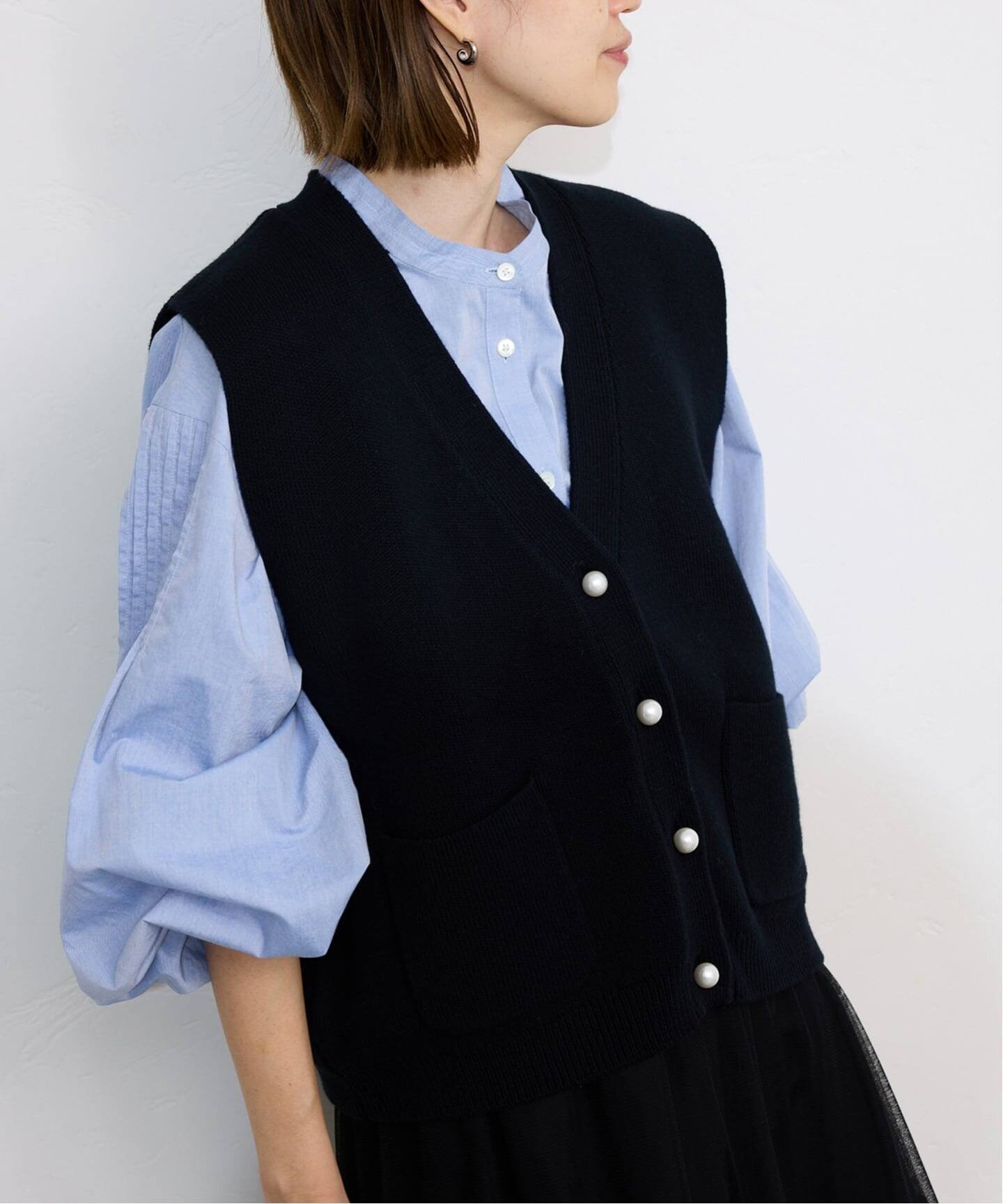 【スローブ イエナ/SLOBE IENA】の《WEB限定/追加3 》ピンタックバルーンスリーブブラウス インテリア・キッズ・メンズ・レディースファッション・服の通販 founy(ファニー) 　ファッション　Fashion　レディースファッション　Fashion for Women　トップス・カットソー　Cut & Sew Tops　シャツ・ブラウス・オフィスカジュアル　Elegant Blouses & Button-Ups　2026年　2026　おすすめ　Recommended / Our Picks　インナー　Innerwear　スリーブ　Sleeve, Long Sleeve / Short Sleeve　バランス　Balance, Style Balance　バルーン　Balloon, Balloon Silhouette　ブロード　Broadcloth, Fine Cotton　ベスト　Vest, Waistcoat　定番　Standard, Basic Item　ブルー A|ID: prp329100004825404 ipo3291000000035099009