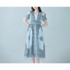 【ローズティアラ/Rose Tiara】のペイズリーパネルプリントワンピース 人気、トレンドファッション・服の通販 founy(ファニー) ファッション Fashion レディースファッション Fashion for Women ワンピース Dresses スタンダード Standard, Basic スマート Smart, Elegant フェミニン Feminine, Girly プリント Print, Printed Pattern ポケット Pocket, Pocket Detail thumbnail グレー|ID: prp329100004825417 ipo3291000000035099132