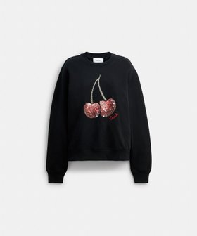 【コーチ/COACH】の【公式】チェリー クルーネック スウェットシャツ 人気、トレンドファッション・服の通販 founy(ファニー) ファッション Fashion レディースファッション Fashion for Women トップス・カットソー Cut & Sew Tops シャツ・ブラウス・オフィスカジュアル Elegant Blouses & Button-Ups レディースパーカー・カジュアルフーディー Casual Hoodies & Sweatshirts スウェット・クルーネックトップス Sweatshirts & Crewnecks / Relaxed Fit Sweat Tops アウトレット Outlet / Clearance シューズ Shoes, Footwear チェリー Cherry, Cherry Pattern ポケット Pocket, Pocket Detail 洗える Machine Washable 財布 Wallet, Purse |ID:prp329100004825423