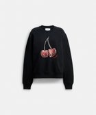 【コーチ/COACH】の【公式】チェリー クルーネック スウェットシャツ 人気、トレンドファッション・服の通販 founy(ファニー) ファッション Fashion レディースファッション Fashion for Women トップス・カットソー Cut & Sew Tops シャツ・ブラウス・オフィスカジュアル Elegant Blouses & Button-Ups レディースパーカー・カジュアルフーディー Casual Hoodies & Sweatshirts スウェット・クルーネックトップス Sweatshirts & Crewnecks / Relaxed Fit Sweat Tops アウトレット Outlet / Clearance シューズ Shoes, Footwear チェリー Cherry, Cherry Pattern ポケット Pocket, Pocket Detail 洗える Machine Washable 財布 Wallet, Purse thumbnail BLACK|ID: prp329100004825423 ipo3291000000035099164