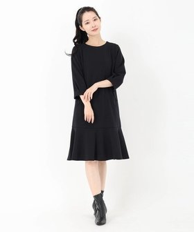 【ストロベリーフィールズ/STRAWBERRY FIELDS】のペプラムヘムジャージワンピース 人気、トレンドファッション・服の通販 founy(ファニー) ファッション Fashion レディースファッション Fashion for Women ワンピース Dresses |ID:prp329100004825428