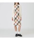 【ブルーレーベル クレストブリッジ/BLUE LABEL CRESTBRIDGE】のスムージーサテンパーシャルチェックドレス 人気、トレンドファッション・服の通販 founy(ファニー) ファッション Fashion レディースファッション Fashion for Women ワンピース Dresses フォーマル・パーティードレス・結婚式用ドレス Elegant & Casual Dresses おすすめ Recommended / Our Picks ドレス Dress, One-Piece エレガント 上品 Elegant 切替 Switching, Contrast Panel thumbnail ベージュ|ID: prp329100004825433 ipo3291000000035099253