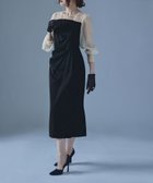 【ビーフラット/bflat】のドレープデザインIラインドレス 人気、トレンドファッション・服の通販 founy(ファニー) ファッション Fashion レディースファッション Fashion for Women ワンピース Dresses フォーマル・パーティードレス・結婚式用ドレス Elegant & Casual Dresses アシンメトリー Asymmetrical Style スクエア Square, Square Shape デコルテ Décolleté, Neckline トレンド Trend, Trending Now ドレス Dress, One-Piece ポケット Pocket, Pocket Detail おすすめ Recommended / Our Picks 結婚式 Wedding thumbnail ブラック×ベージュ|ID: prp329100004825449 ipo3291000000035099450