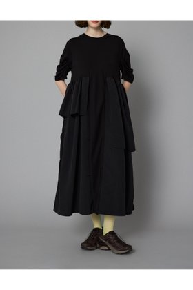 【ヘリンドットサイ/HeRIN.CYE】のTuck sleeve docking dress 人気、トレンドファッション・服の通販 founy(ファニー) ファッション Fashion レディースファッション Fashion for Women トップス・カットソー Cut & Sew Tops ワンピース Dresses フォーマル・パーティードレス・結婚式用ドレス Elegant & Casual Dresses ギャザー Gathered, Ruffled ドッキング Docking, Mixed Material フォルム Silhouette, Form フレア Flare, Flared |ID:prp329100004825467