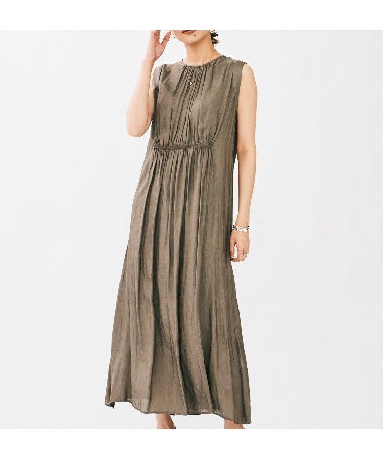 【アンタイトル/UNTITLED】のカッセンマキシ丈ワンピース インテリア・キッズ・メンズ・レディースファッション・服の通販 founy(ファニー) 　ファッション　Fashion　レディースファッション　Fashion for Women　ワンピース　Dresses　インナー　Innerwear　キャミソール　Camisole, Spaghetti Strap Top　ギャザー　Gathered, Ruffled　コンパクト　Compact, Small Size　ドレス　Dress, One-Piece　ドレープ　Drape, Draping Fabric　ポケット　Pocket, Pocket Detail　マキシ　Maxi, Full Length　夏　Summer　トープ|ID: prp329100004825469 ipo3291000000035099726