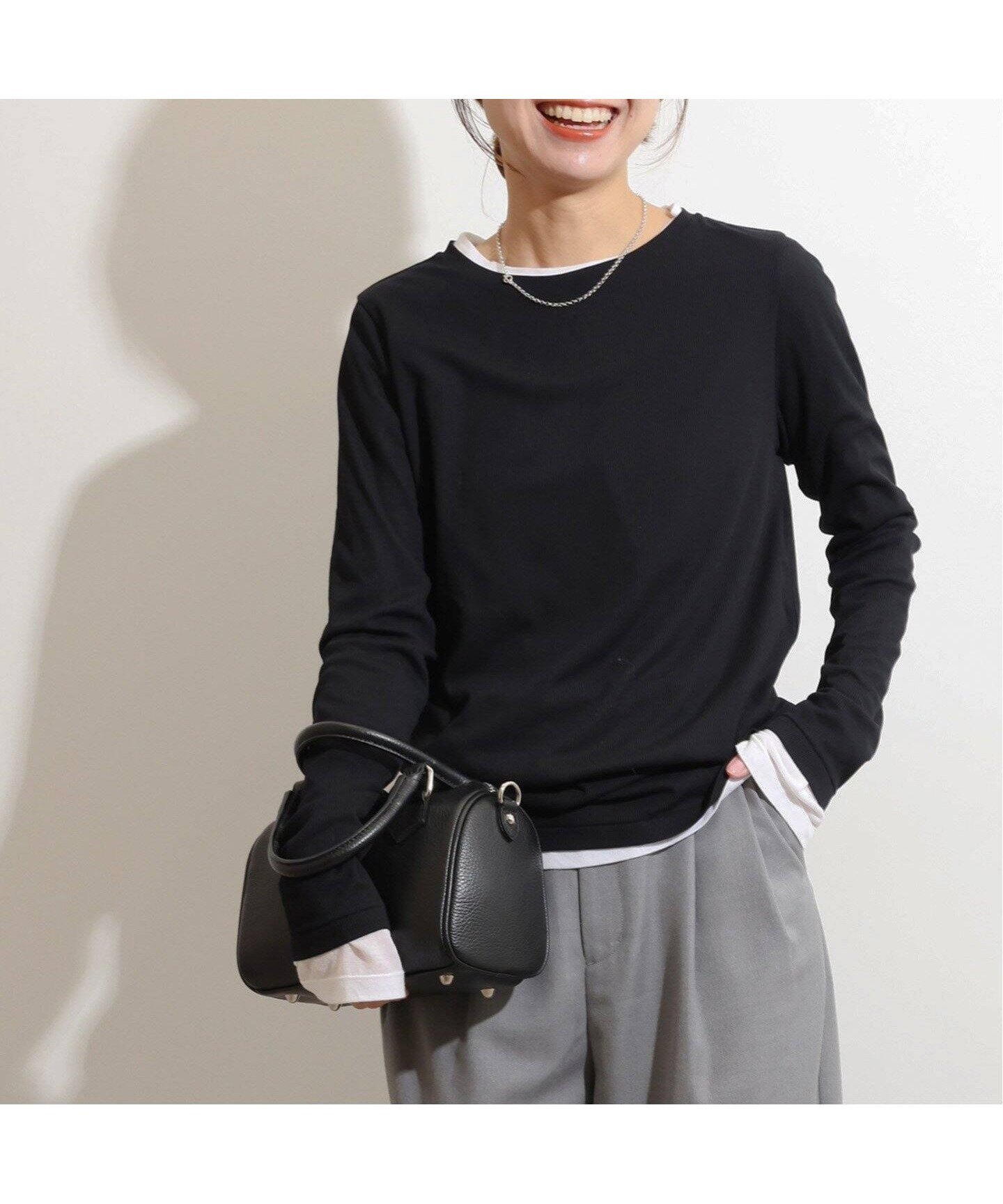 【ジャーナルスタンダード レリューム/JOURNAL STANDARD relume】の《追加4》ソフトテレコクルーネックロングTEE インテリア・キッズ・メンズ・レディースファッション・服の通販 founy(ファニー) 　ファッション　Fashion　レディースファッション　Fashion for Women　2024年　2024　2024-2025秋冬・A/W　Autumn/Winter 2024–25 AW24–25　おすすめ　Recommended / Our Picks　インナー　Innerwear　カーディガン　Cardigan, Knitwear　シアー　Sheer, See-Through　スウェット / スエット　Sweatshirt, Sweatwear　テレコ　Ribbed, Rib Stitch　トレンド　Trend, Trending Now　エレガント 上品　Elegant　ブラック|ID: prp329100004825474 ipo3291000000035099767